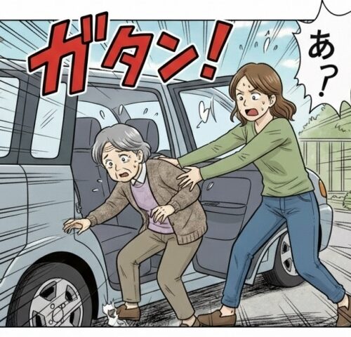 祖母が転倒してしまうイメージ