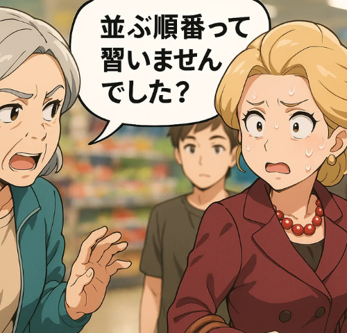 「並ぶ順番って習いませんでした？」横入りマダムに放った静かなひと言の結末【体験談】