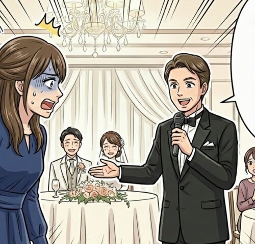 突然祝辞を依頼されたイメージ